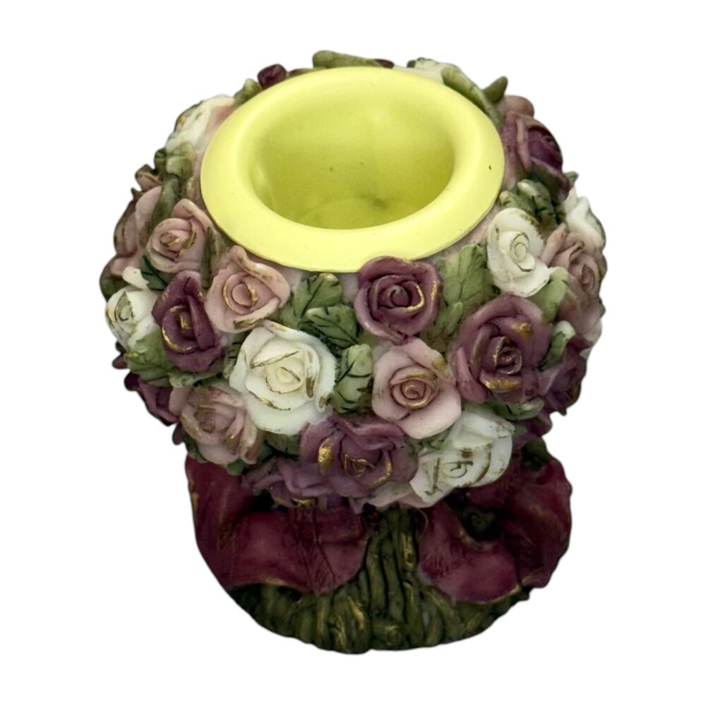 Ganz Floral Rose Candleholder Resin Decor - Picture 8 of 8